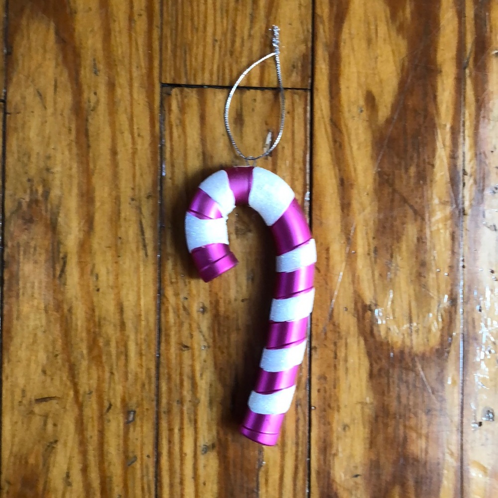 🎄 Pink and White Candy Cane Ornament 🎄